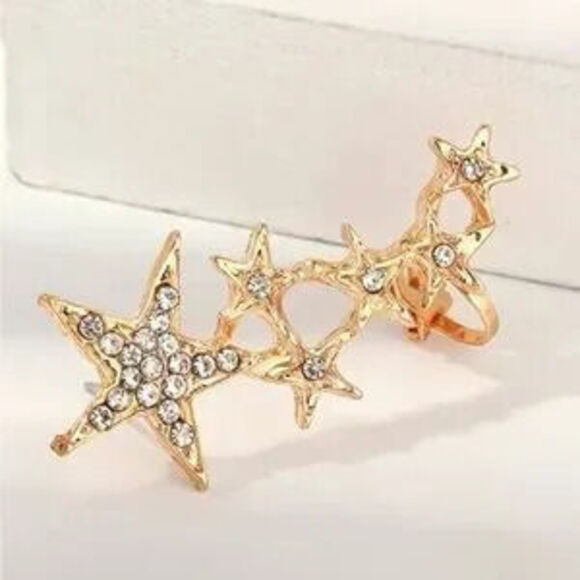 Jewelry - Silver 2pc Star Mismatch Earrings